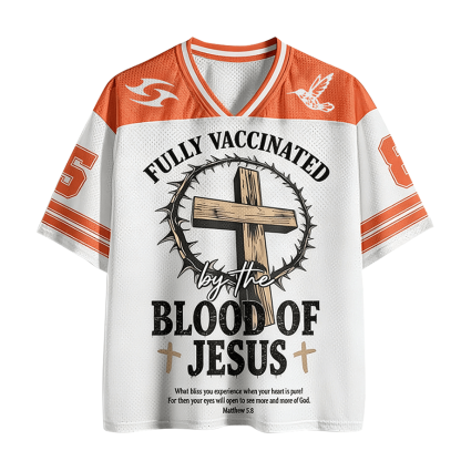Baddiecat Blood Of Jesus Christian Faith Mesh Jersey