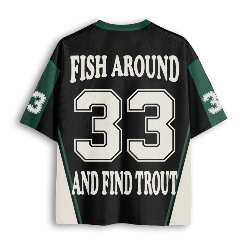 Baddiecat Fish Around And Find Trout Mesh Jersey