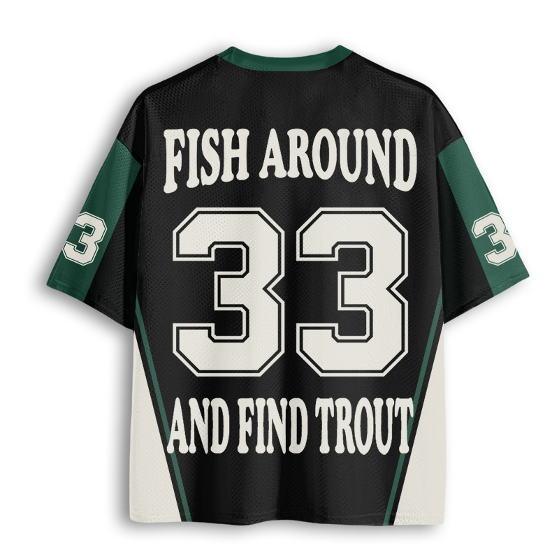 Baddiecat Fish Around And Find Trout Mesh Jersey