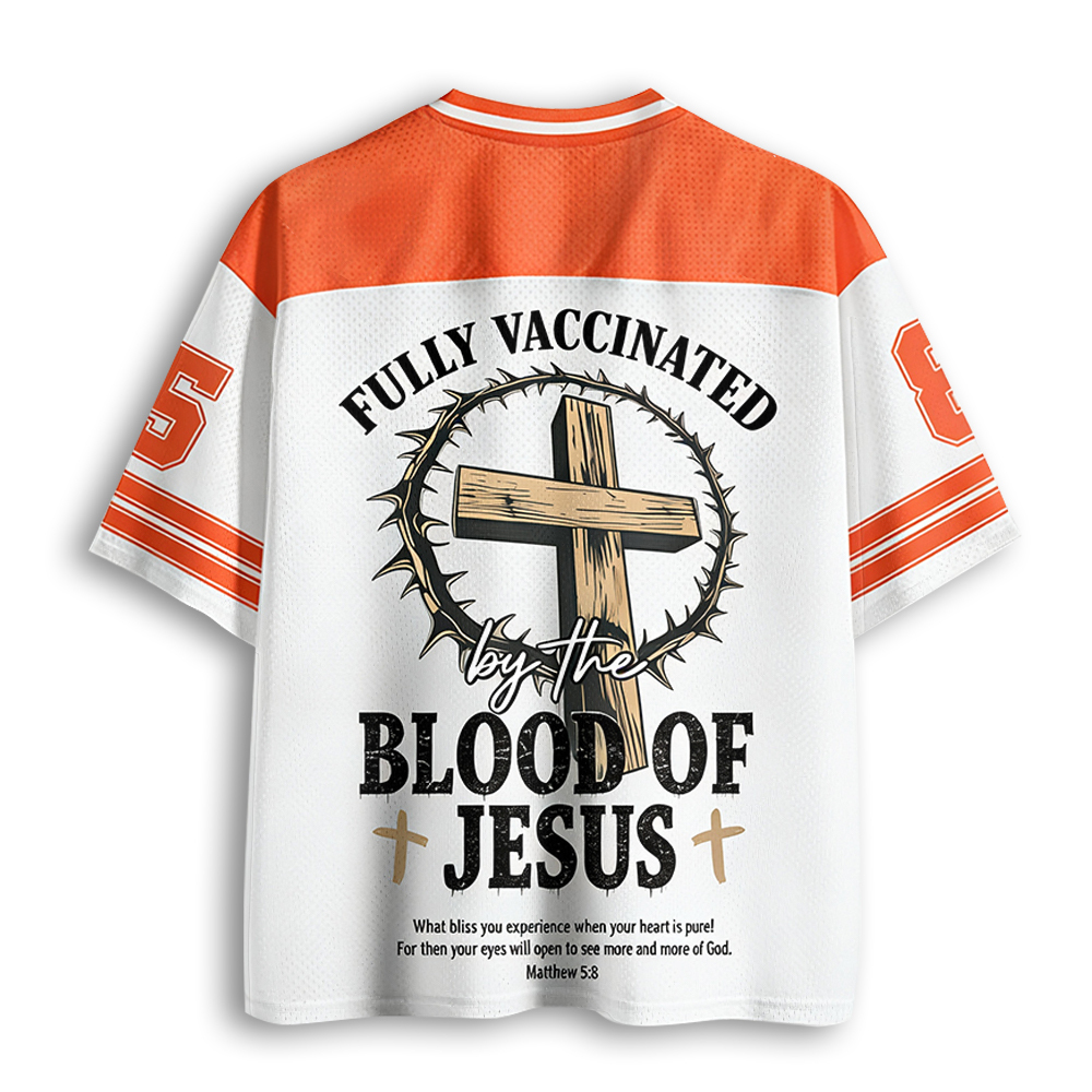 Baddiecat Blood Of Jesus Christian Faith Mesh Jersey