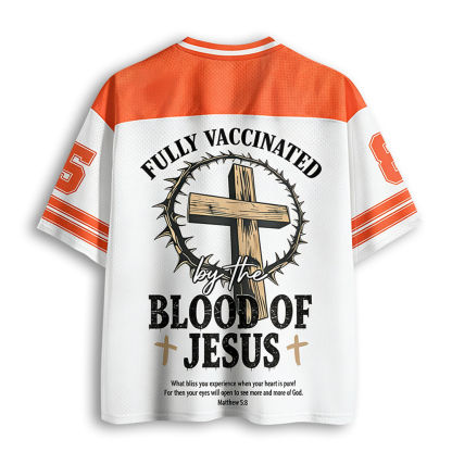 Baddiecat Blood Of Jesus Christian Faith Mesh Jersey