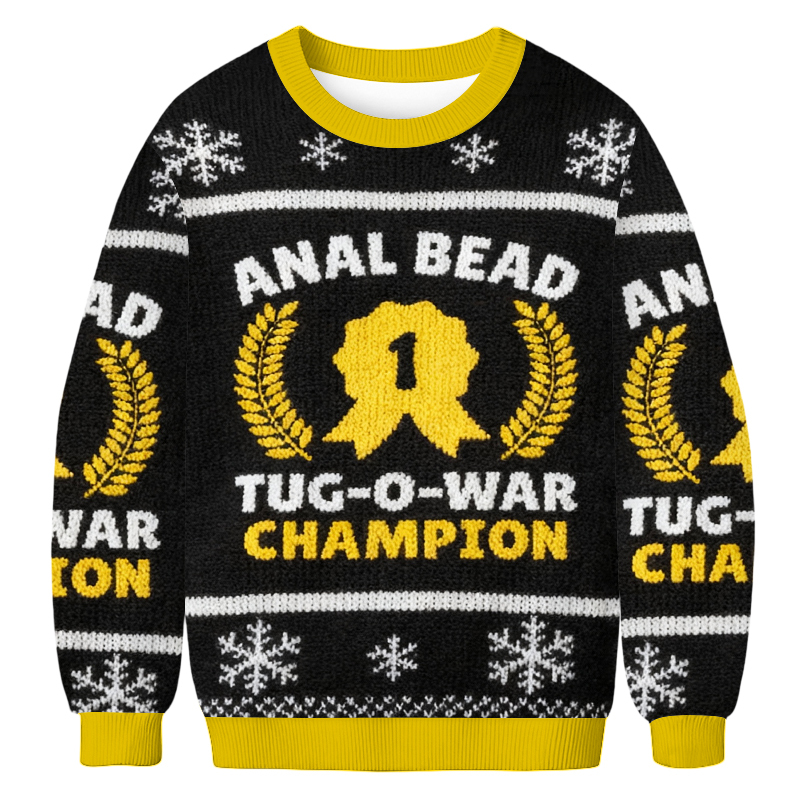 Tokyoviva Anal Bead Tug O War Champion Christmas Ugly Sweatshirt