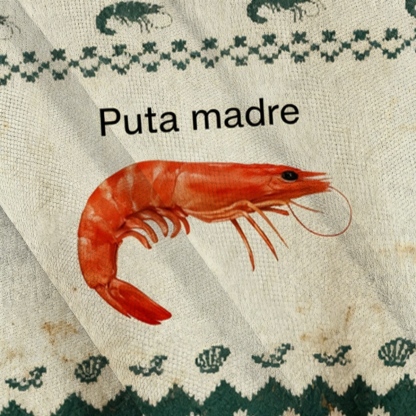 Baddiecat Puta Madre Shrimp Funny Meme Ugly Sweatshirt