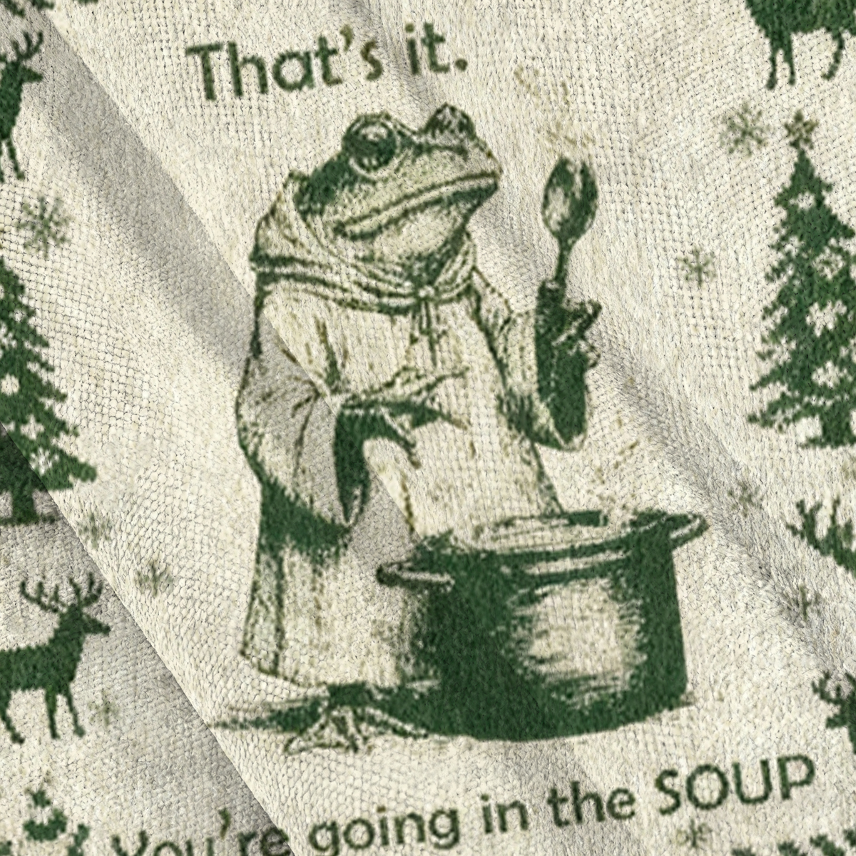 Baddiecat That's It You're Going in the Soup Christmas Ugly Sweatshirt