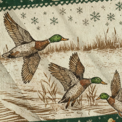 Baddiecat Duck Nature Wildlife Mallard Christmas Ugly Sweatshirt