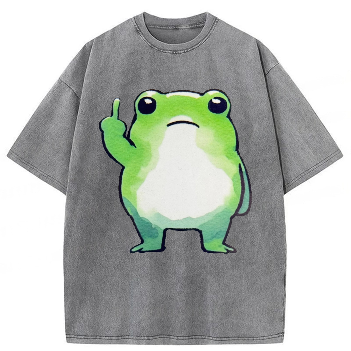 Tokyoviva Middle Finger Frog Washed T-shirt