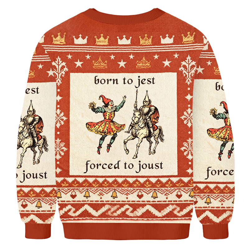 Baddiecat Born To Jest Forced To Joust Ugly Sweatshirt