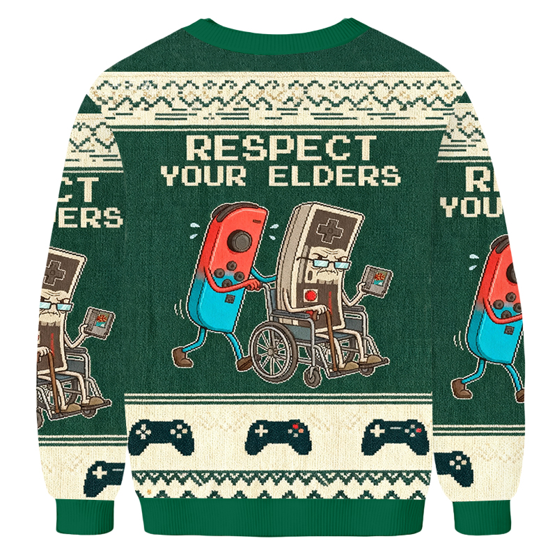 Baddiecat Respect Your Elders Ugly Sweatshirt