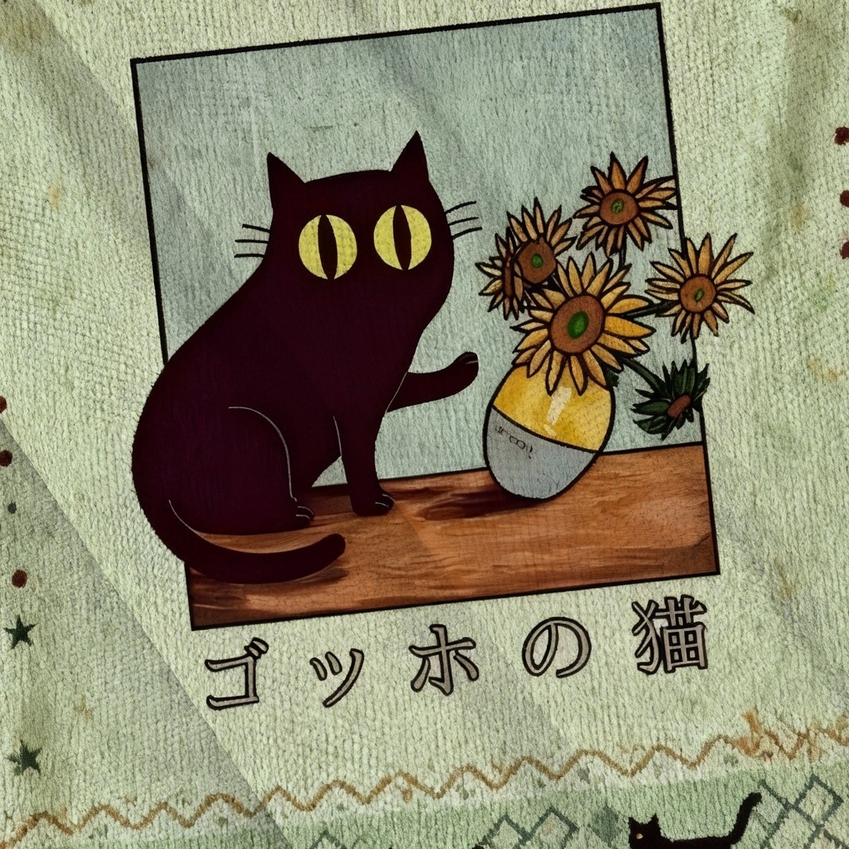 Baddiecat Black Cat Sunflower Ugly Sweatshirt