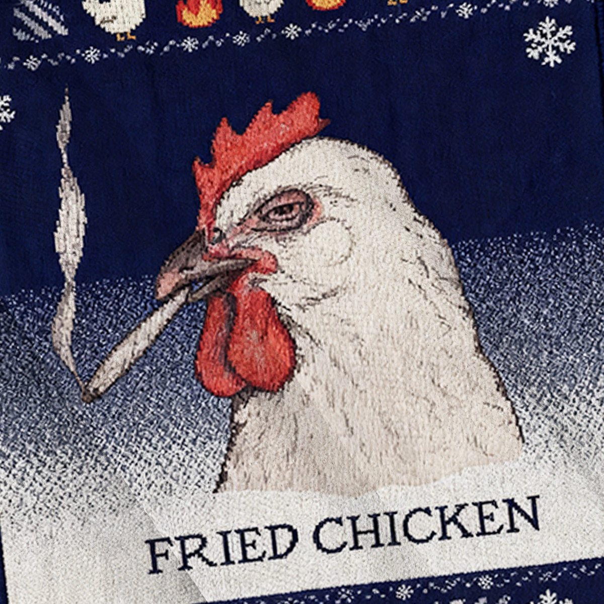 Baddiecat Fried Chicken Last Cigarette Christmas Ugly Sweatshirt