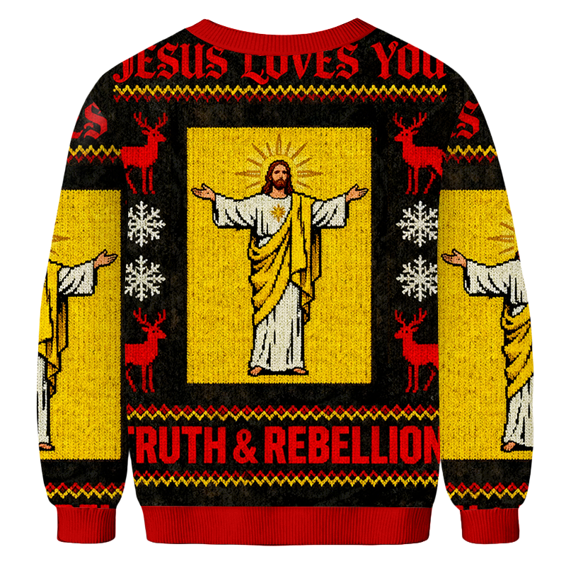 Baddiecat Truth & Rebellion Christmas Ugly Sweatshirt