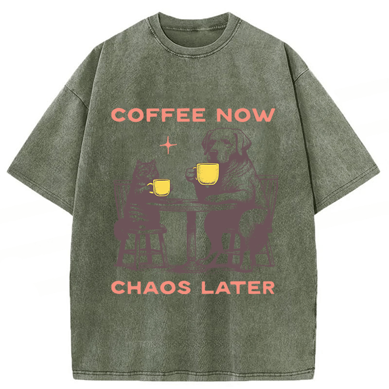 Tokyoviva Coffee Now Chaos Later Washed T-shirt