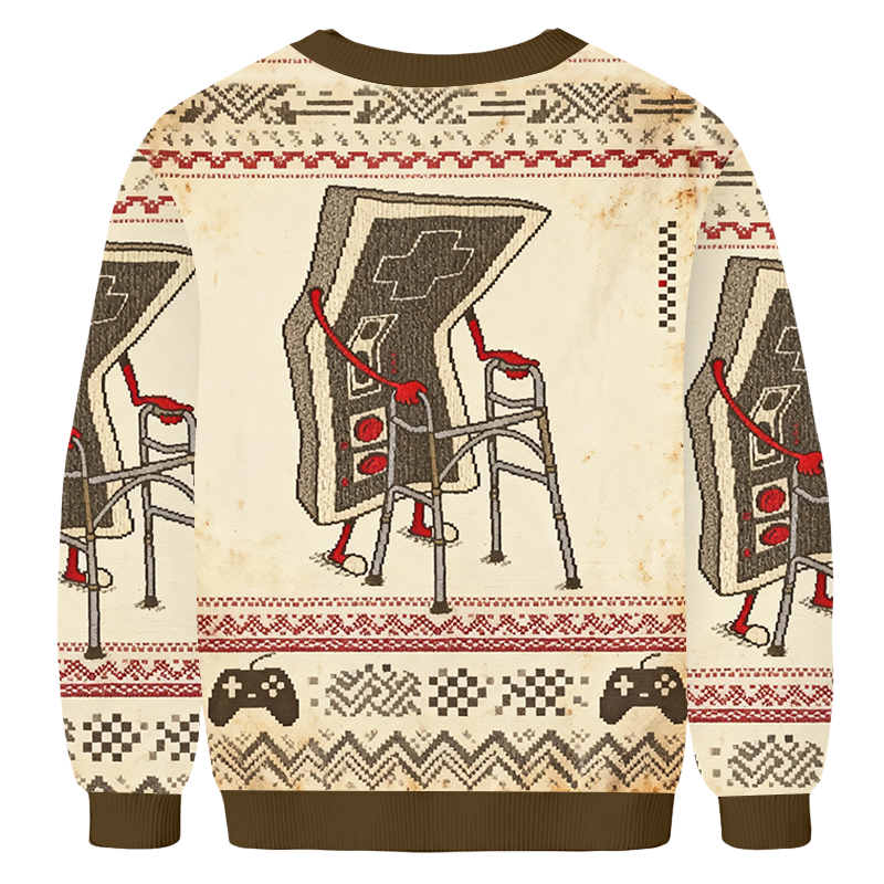 Baddiecat Old Gamer Ugly Sweatshirt