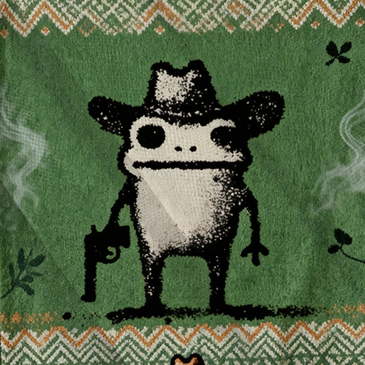 Baddiecat Weird Frog Cowboy Toad Ugly Sweatshirt