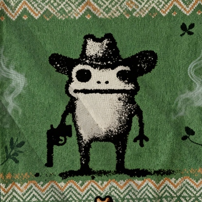 Baddiecat Weird Frog Cowboy Toad Ugly Sweatshirt