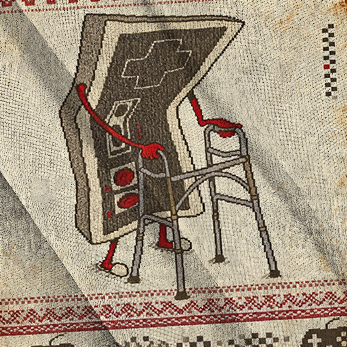 Baddiecat Old Gamer Ugly Sweatshirt