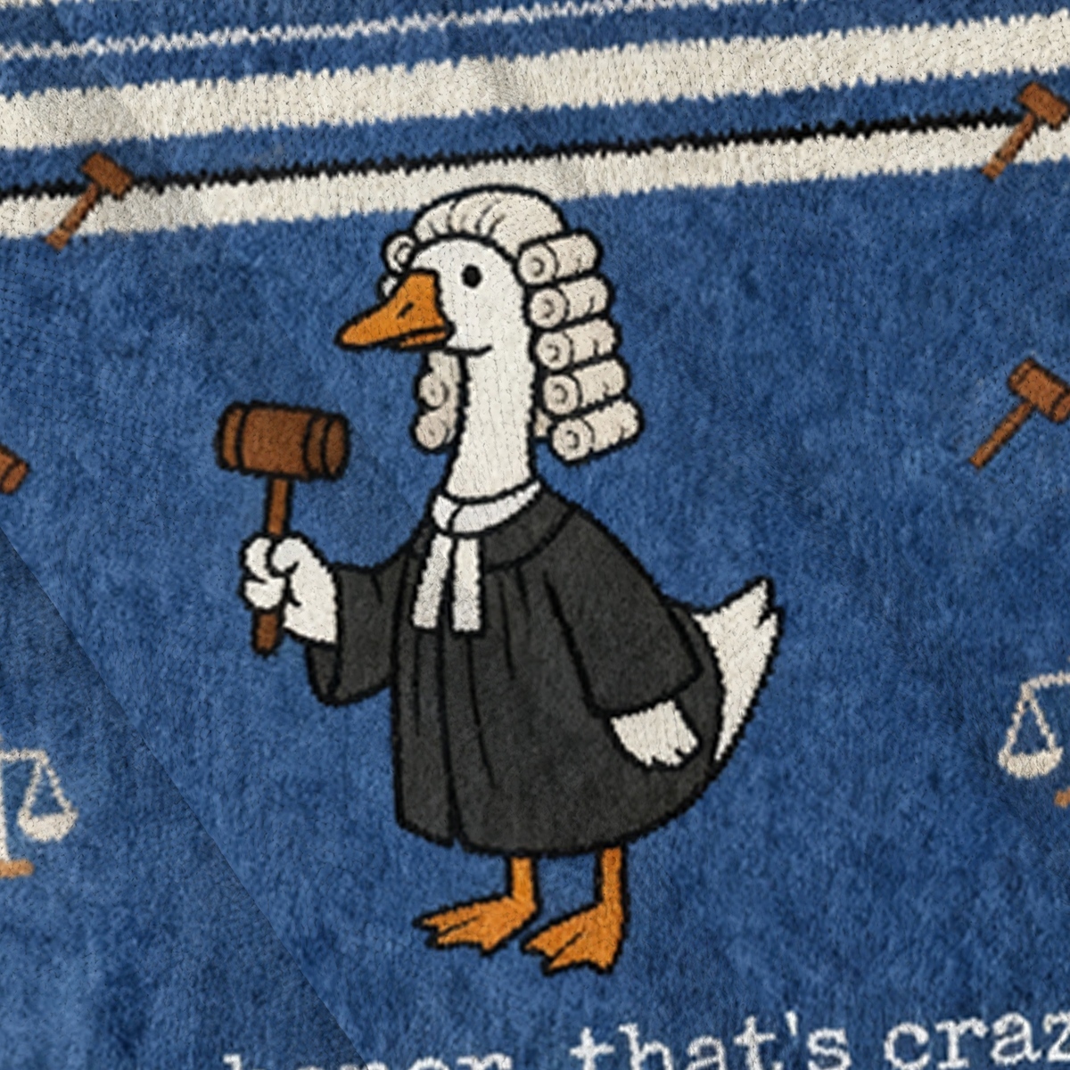 Baddiecat Goose Lawyer Christmas Ugly Sweatshirt