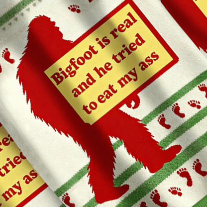 Baddiecat Bigfoot Is Real And He Tried To Eat My Ass Christmas Ugly Sweatshirt