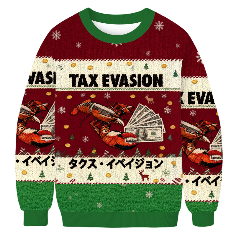 Tokyoviva Tax Evasion Christmas Ugly Sweatshirt
