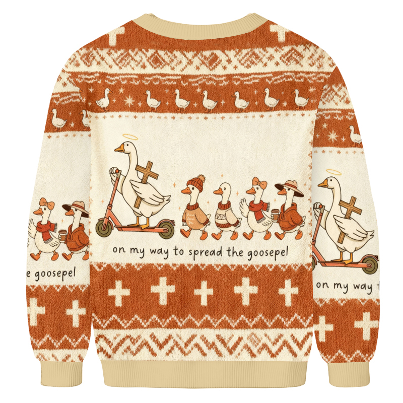 Baddiecat Funny Goose Spread The Gospel Ugly Sweatshirt