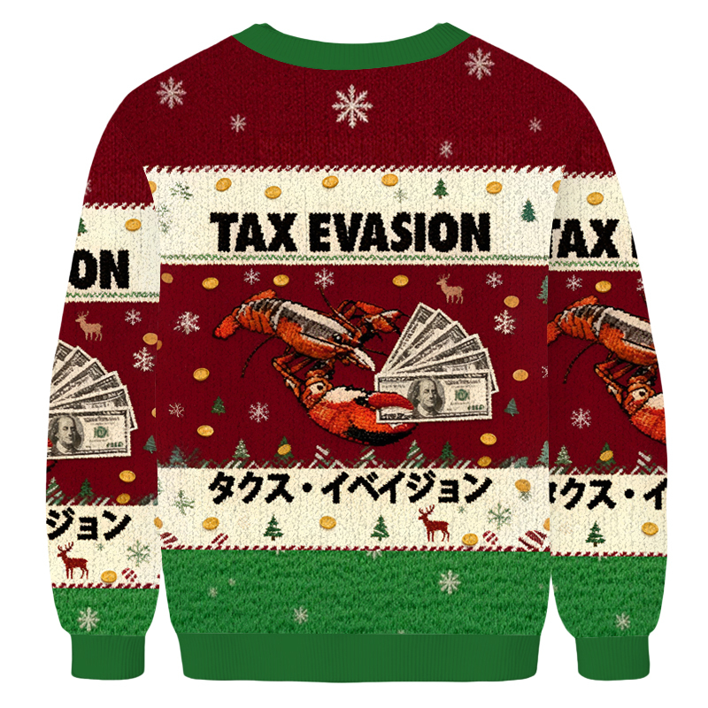 Baddiecat Tax Evasion Christmas Ugly Sweatshirt