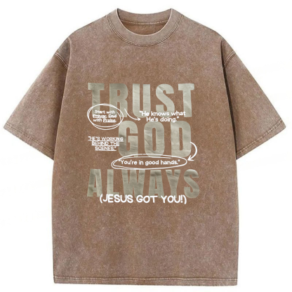 Tokyoviva Trust God Always Washed T-shirt