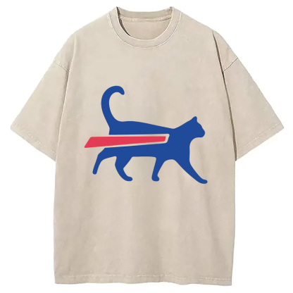 Cat-Bills is Buffalo Bills Funny Meme Washed T-Shirt