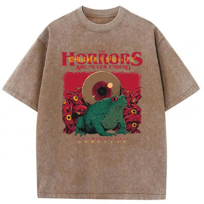 Tokyoviva Japanese Horrors Are Never Ending Frog Washed T-shirt