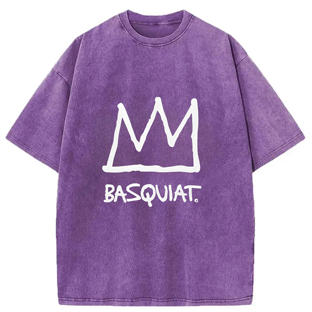 Jean Michel Basquiat Crown Washed T-Shirt