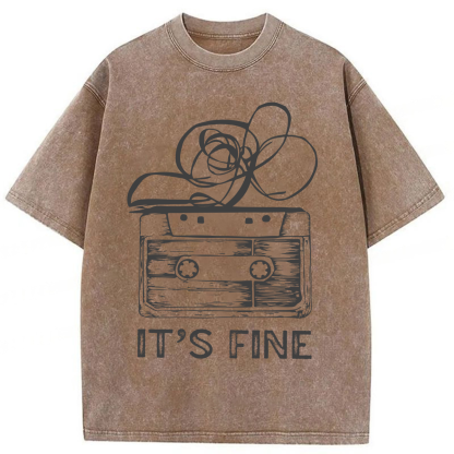 Tokyoviva Cassette Tape It’s Fine Washed T-shirt