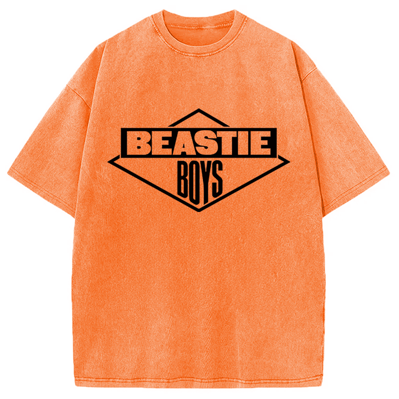 Vintage Black Logo Beastie Boys Hiphop Washed T-Shirt