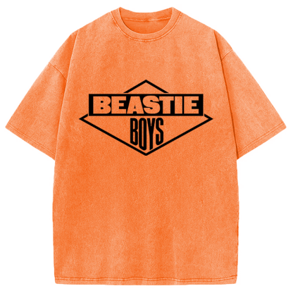 Vintage Black Logo Beastie Boys Hiphop Washed T-Shirt