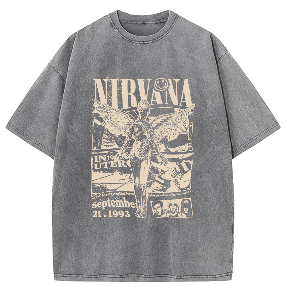 Nirvana In Utero Tour 1993 Washed T-Shirt