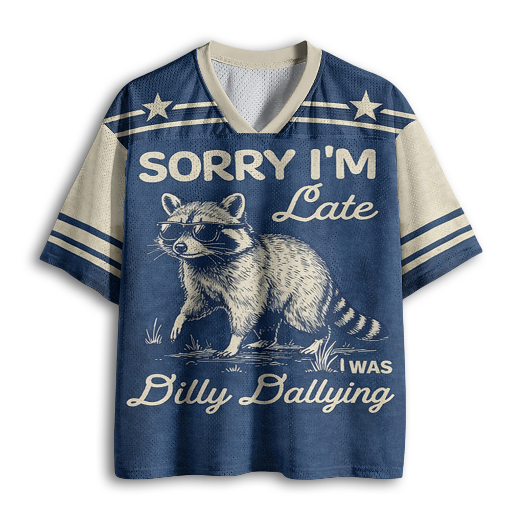 Tokyoviva Sorry I Am Late Raccoon Mesh Jersey