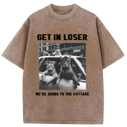 Tokyoviva Bandit Cat Washed T-shirt