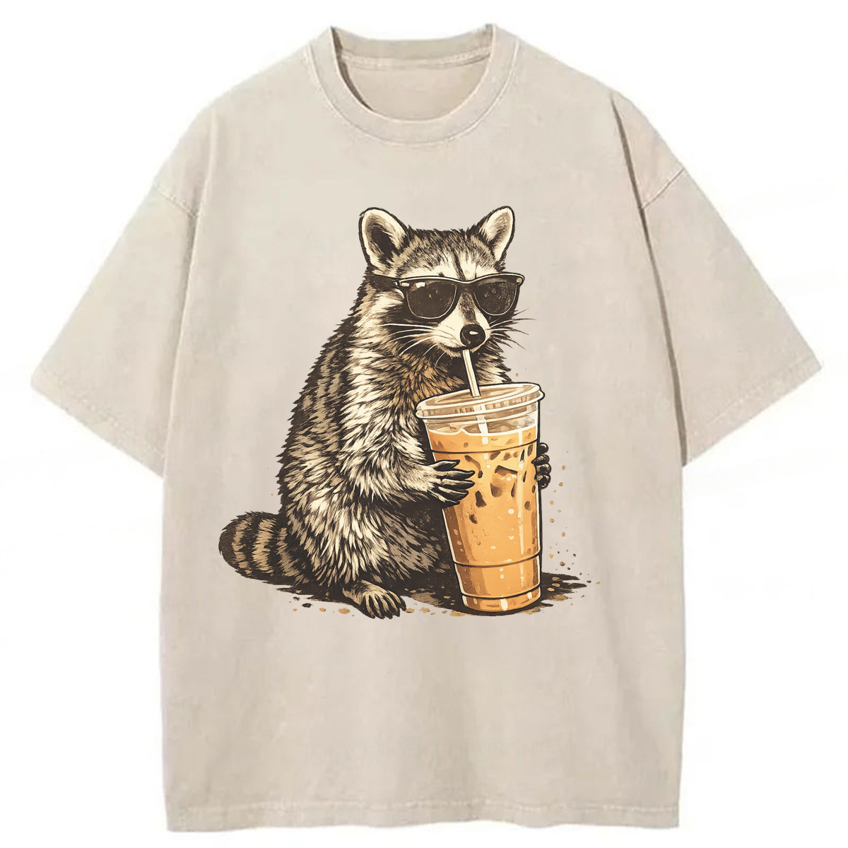Tokyoviva Raccoon Iced Coffee Washed T-shirt