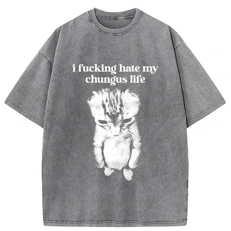 Tokyoviva I Fucking Hate My Chungus Life Washed T-Shirt