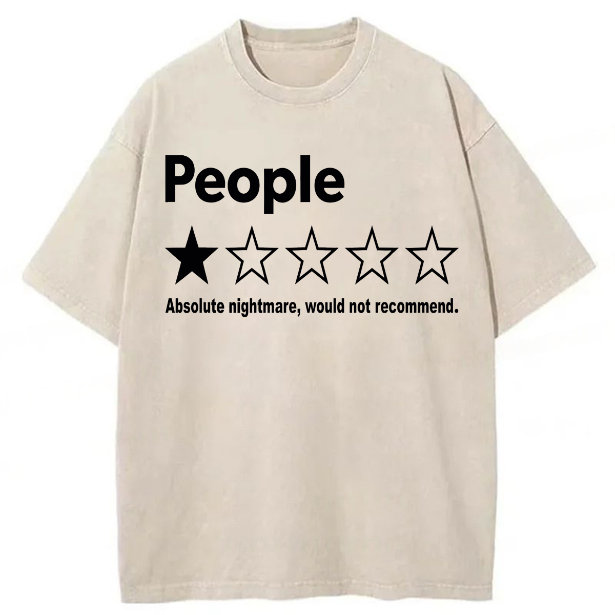 Tokyoviva People One Star Review Washed T-shirt
