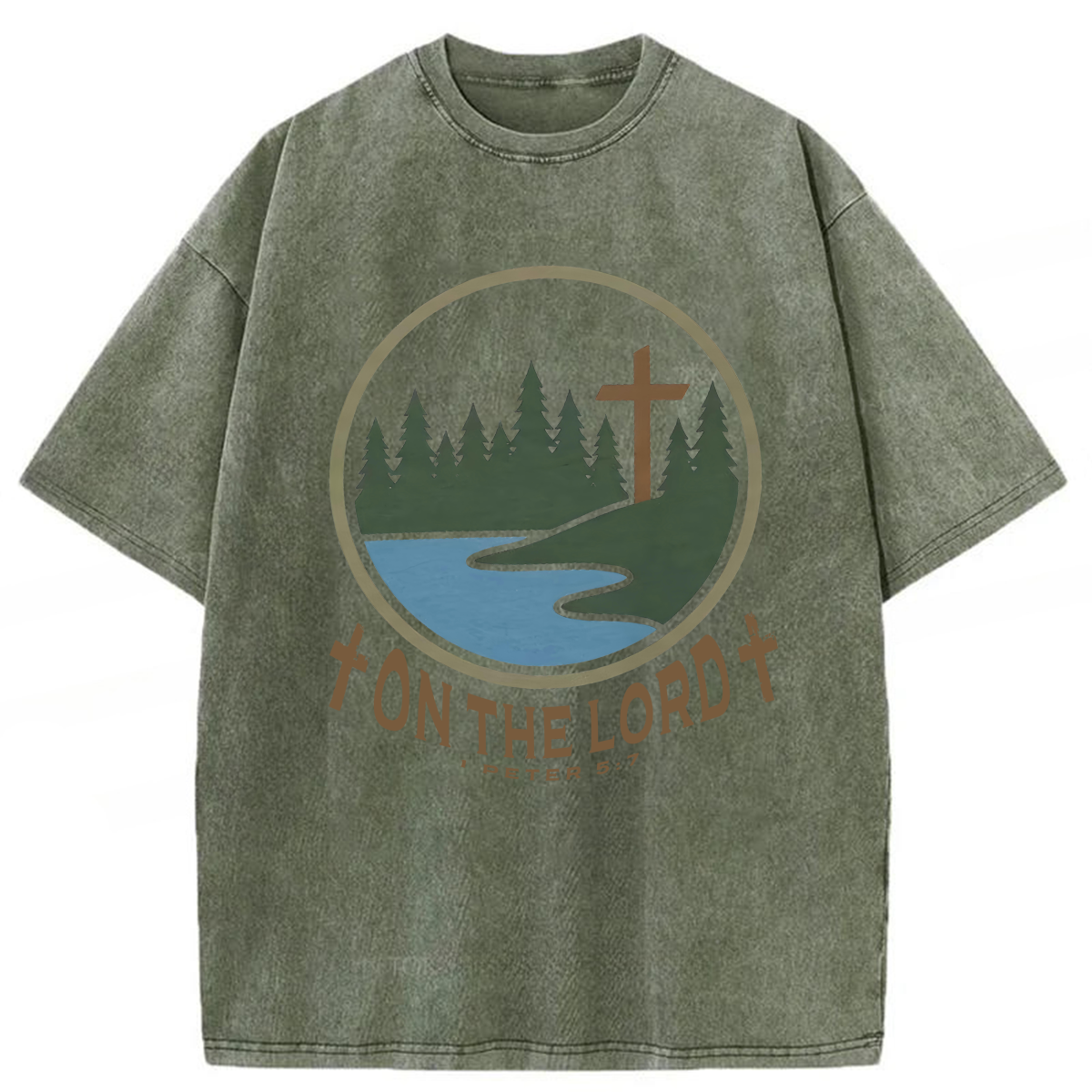 Tokyoviva Christian Camping On The Lord Washed T-shirt
