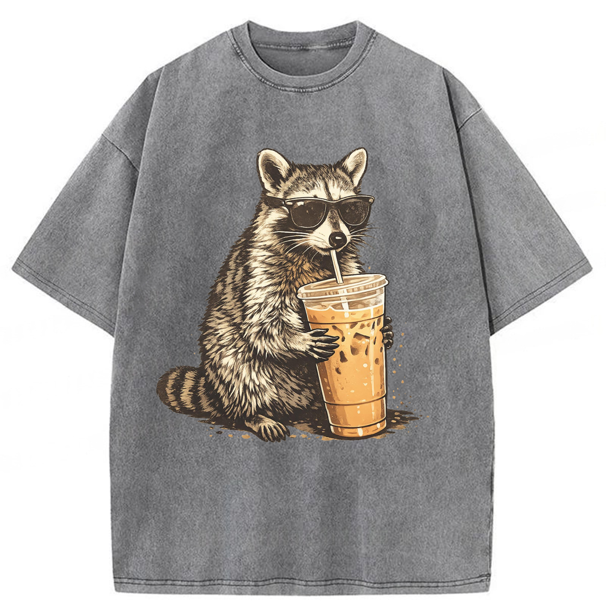 Tokyoviva Raccoon Iced Coffee Washed T-shirt