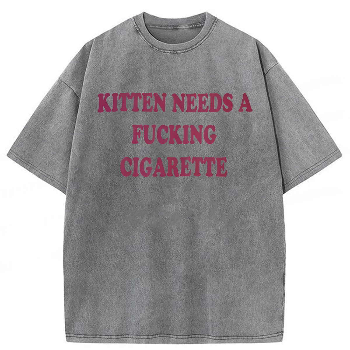 Tokyoviva Kitten Needs A Cigarette Washed T-shirt