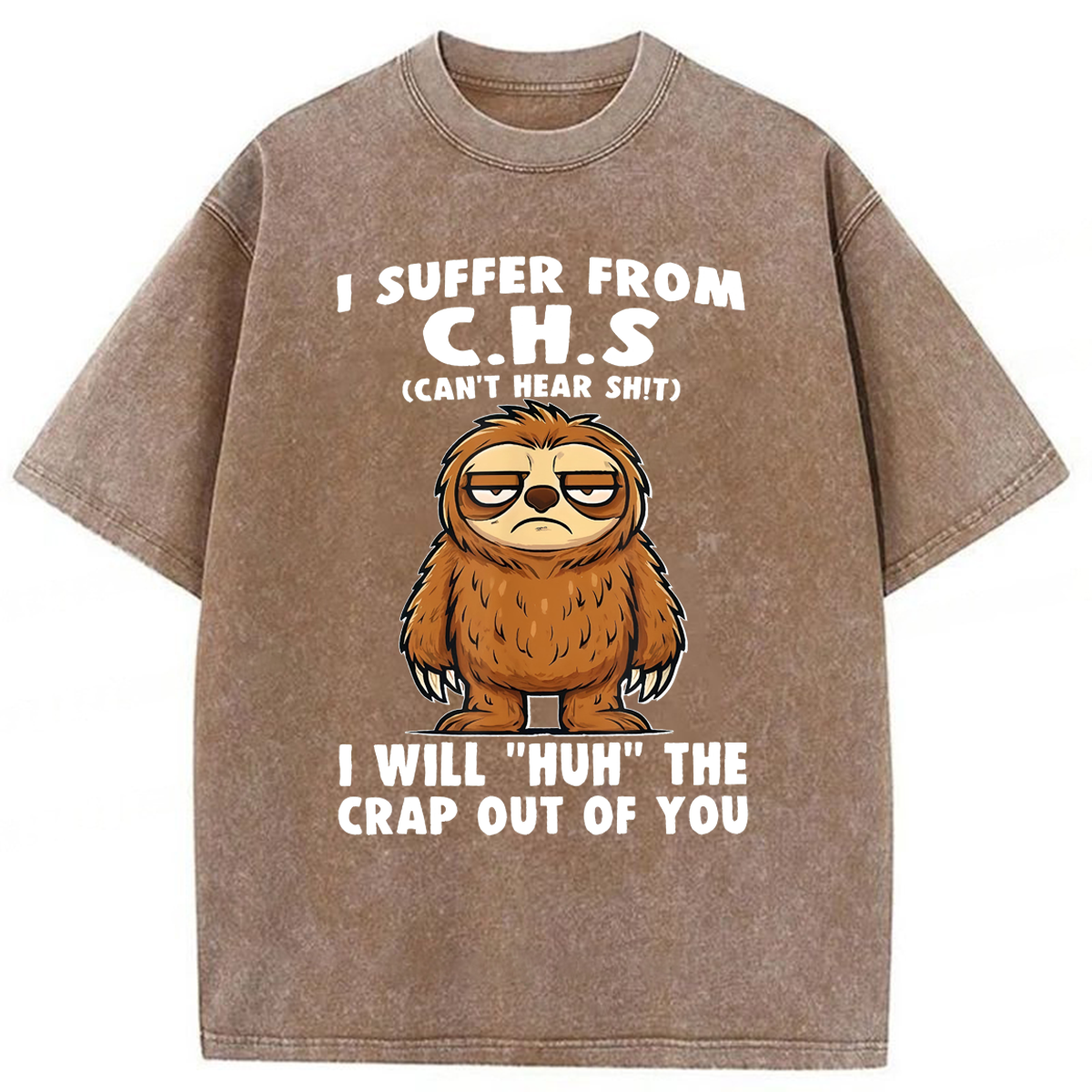 Tokyoviva Sloth Hearing Loss Humor Washed T-shirt