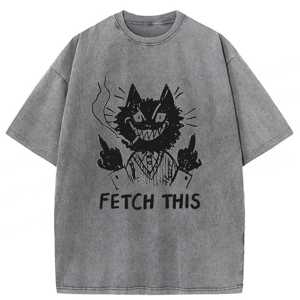 Tokyoviva Fetch This Cat Washed T-Shirt
