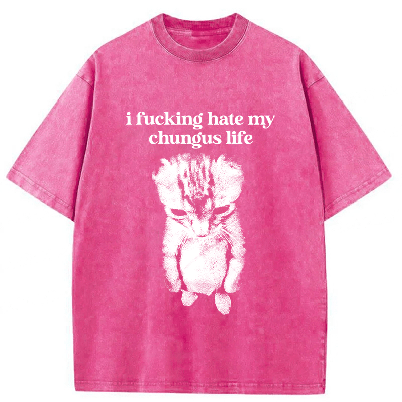 Tokyoviva I Fucking Hate My Chungus Life Washed T-Shirt