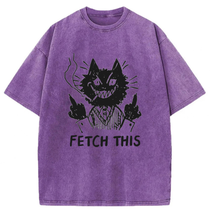 Tokyoviva Fetch This Cat Washed T-Shirt