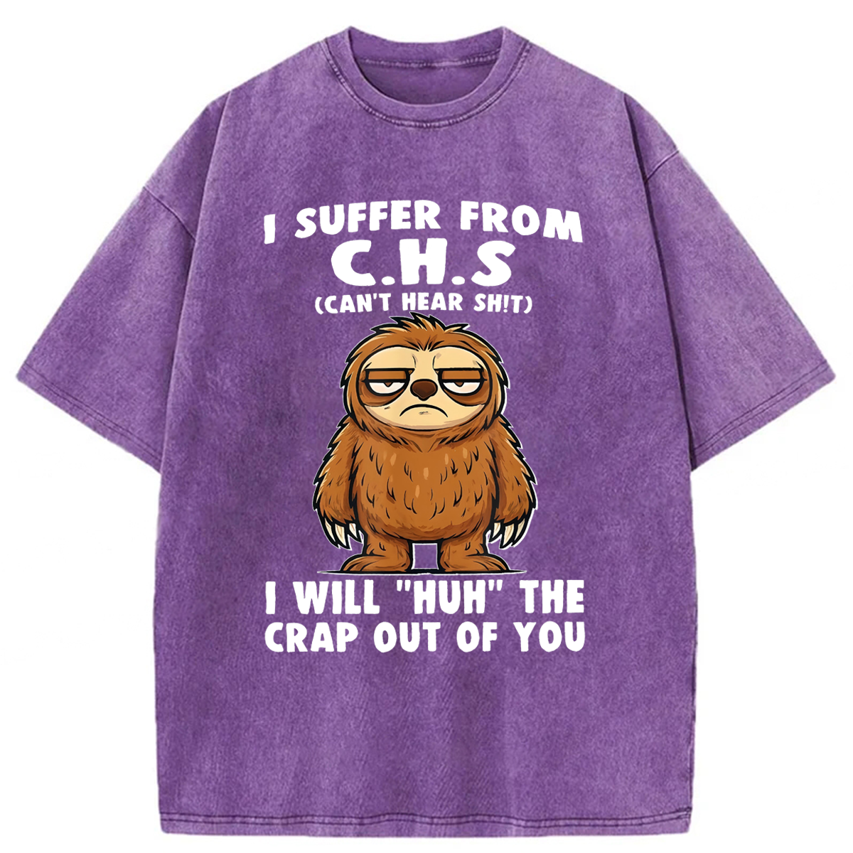 Tokyoviva Sloth Hearing Loss Humor Washed T-shirt