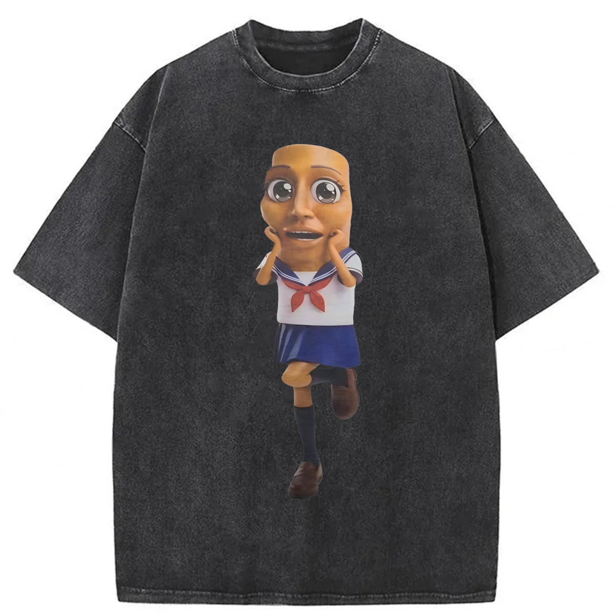 Tokyoviva Funny Meme Tung Tung Washed T-shirt