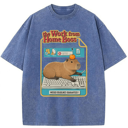 Tokyoviva Capybara Funny Washed T-shirt