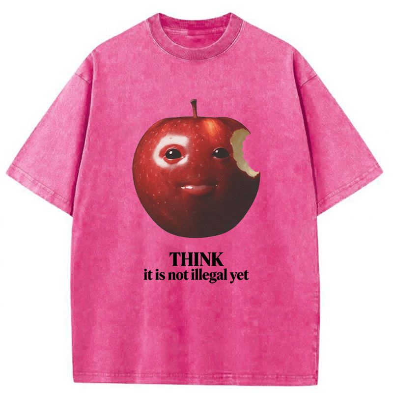 Tokyoviva Apple Think It Is Not Illegal Yet Washed T-shirt