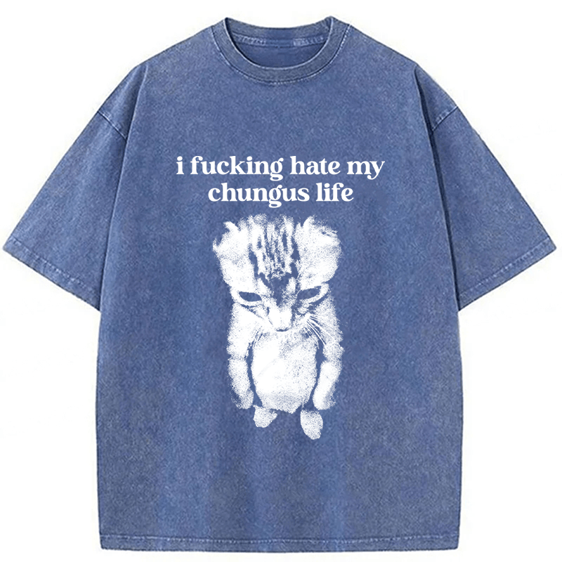 Tokyoviva I Fucking Hate My Chungus Life Washed T-Shirt